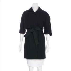 CARVEN black wool coat